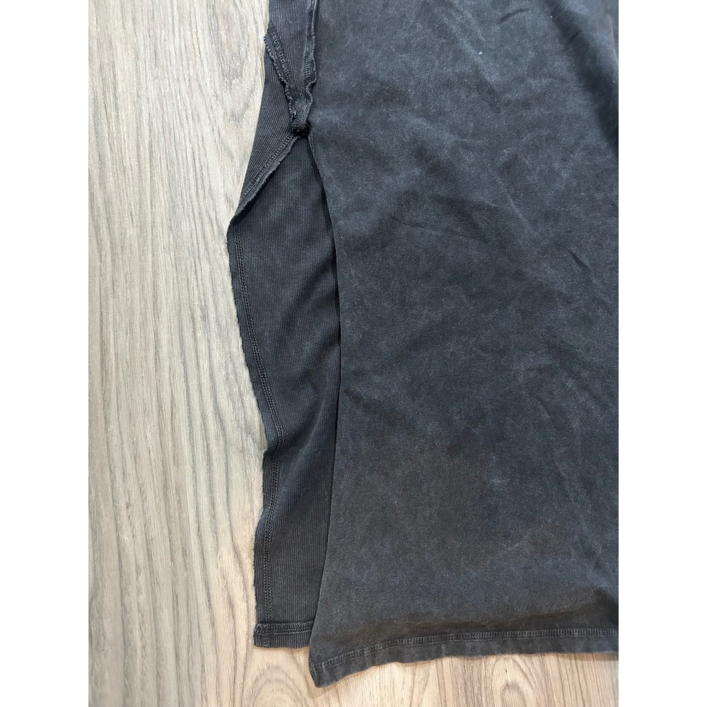 FP Movement Womens Hot Shot Maxi Dress Cotton Blend S Black Acid Wash Sleeveless - Picture 2 of 6